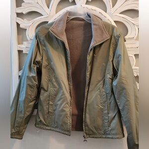 Olive Green Jacket with Fleece Lining